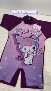 Baju Renang Anak Perempuan Lengan Pendek Motif Kuromi Ukuran S