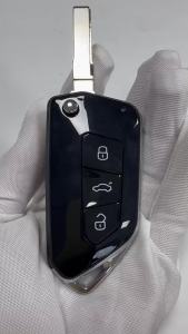 YOCASTY Lật Chìa Khóa Xe Ô Tô Vỏ Dành Cho VW Polo Tiguan Jetta Golf Skoda Ghế 202AD/L/H Từ Xa Chìa Khóa Thay Thế