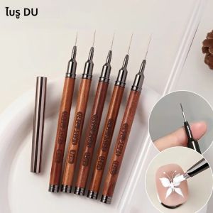 สามเหลี่ยมเล็บแปรงปากกา UV เจลอะคริลิค Phototherapy 3D เคล็ดลับรูปแบบไม้ Handle แปรง DIY เล็บเล็บอุปกรณ์เสริม