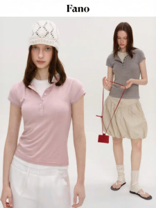 Fano | Áo Thun Nữ Đa Năng Kiểu Hai Mảnh Henley Thiết Kế Từ Tencel Nhẹ & Mềm