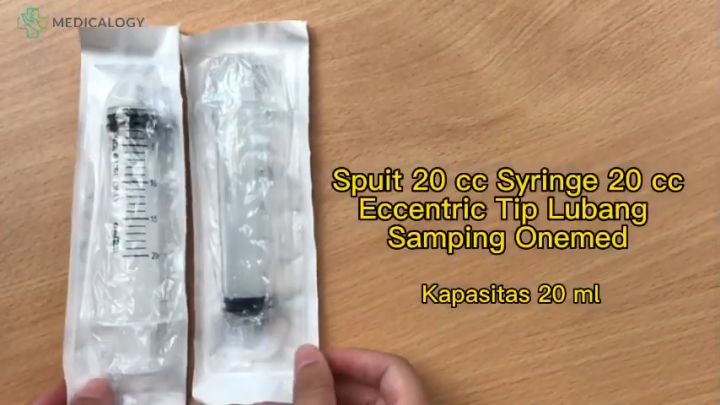 Spuit 20cc Syringe 20 cc Eccentric Tip Lubang Samping Onemed Ecer