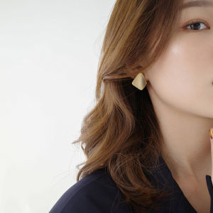 Midi S925 Silver Needle Geometric French Matte Diamond Earrings Women Elegant Super Fairy Commuter Earrings Fashion Jewelry