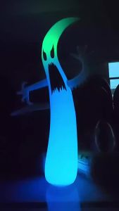 9.71FT Halloween Inflatables White Ghost Build-in LED Lights Sound Blower Ghost Outdoor Garden Lawn interest Decoration Props