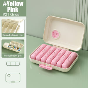 1PCS Weekly Pill Organizer 3/4 a Day7 Day Pill Box 3 Times Portable for Travel Pill Case for Pills/Vitamin/Fish Oil/Medication