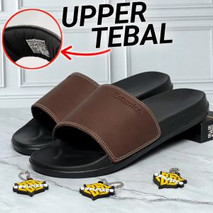 Sandal Slop Pria Sendal Selop Laki Laki Dewasa Slip On Slide Austin Coklat