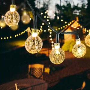 Solar 100 led string fairy light Christmas light with Outdoor Waterproof Garden /Party LED Solar String Lights Bubbles Crystal Fairy