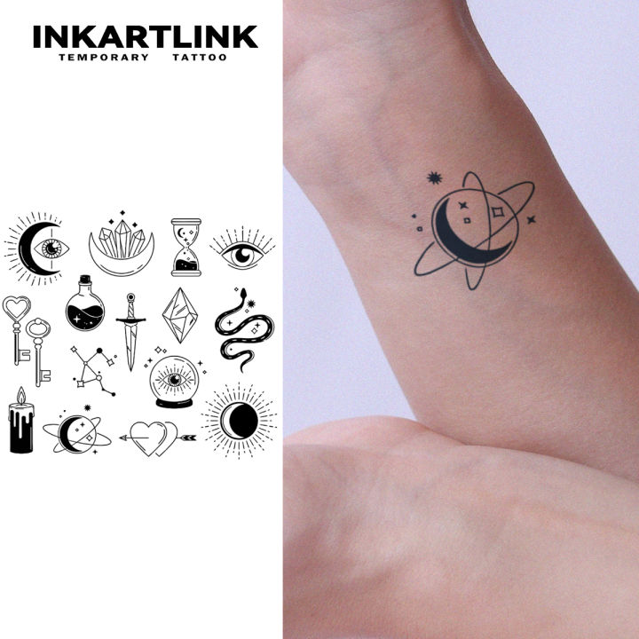 Simple small design temporary tattoo sticker, waterproof magic tattoo ...