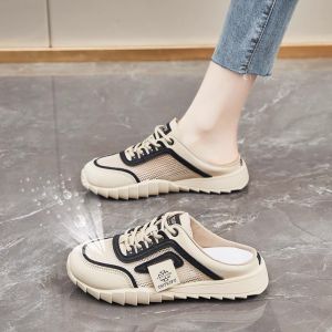 Elegant Maternity Slip-On Sandals Womens Summer Outdoor Wear Breathable Anti-Slip Comfortable Cross-Band Slip-On Slippers
