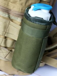 Wjtwzy Outdoor Travel Tactical Pot Sheath Mountain Climbing Biking Molle Water Kettle Hanging Bag Diameter Water Bottle Pouch Water Bottle Bag