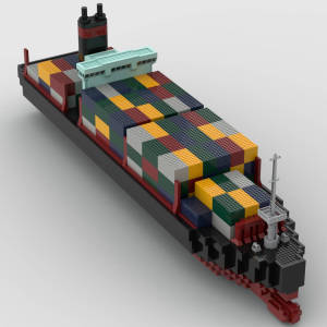 Solar Powered Toy Ship Childrens Educational Model Building Block Design Creative New Arrival Cargo Ship Dredging Ship