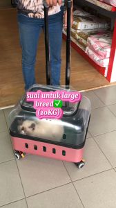 Beg Troli Haiwan Peliharaan Berpengudaraan / Ventilated Pet Carrier Suitcase / Pet Luggage