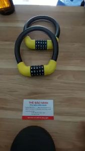 Khóa xe đạp xe máy cửa nhà cổng nhà 5 số đổi được mã và đèn pha xe đạp Tặng còi xe đạp