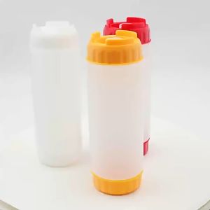 MLADEN Squeezer Sos Dispensing Dispensing Refillable Fifo Sauce Bottle with Lid Fifo Subway Bottles Botol Sos Mayonis