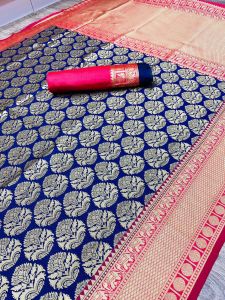 SUPER KANJIVARAM LICHI SILK WEAVING HANDWOVEN PURE BANARASI SAREE