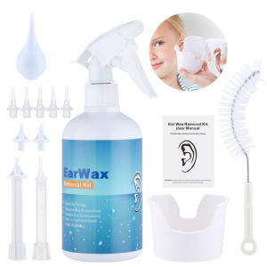 500ML Ear Wax Washing Kit Irrigation Water Washing Ear Cleaner Set Ear Wax Removal Tool Plastic Water Irrigation Bottle Ear Care Washing Safety Squeeze