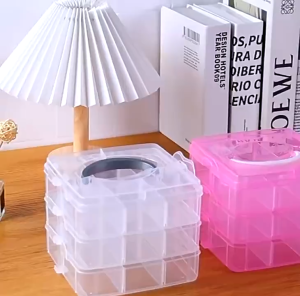 3-Layer 18Slots Multipurpose Large Compartment Accessories Jewelry Medicine Organizer Storage Box