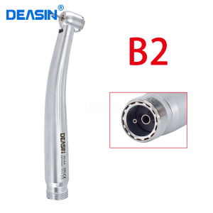 DEASIN Dental LED E-generator Push Button High Speed Handpiece Air Turbine Triple Water Spray Hand piece 4hole 2hole