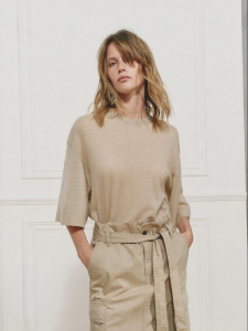 MO&Co. | Lightweight Short Sleeve Fine Goat Hair Knitwear