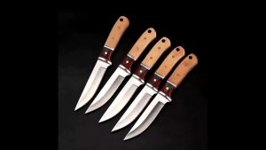 Hand-grip meat knife stainless steel beef and sheep barbecue hand steak meat-eating knife kitchen outdoor portable knife