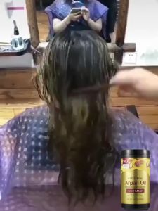 【BUY 1 TAKE 1】Argan Oil Hair Mask Keratin Hair Mask Deep Repair Damage Frizzy Maintenance Moisturizing Conditioner 1000g