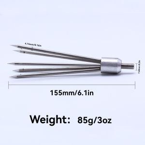 1 stainless steel harpoon ice breaking fishing gear pointed diving spear straight toothed curved teeth multiple models
