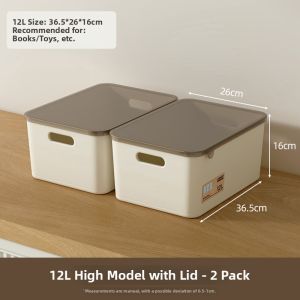 bicoy | Desktop Rectangular Plastic Storage Box For Snacks Toys Organization