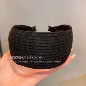 French Stripe Wide Hairband Women High Forehead Fashion Hairband Headband 202 New Pressed Hair Anti-slip Hairband Hair Clip