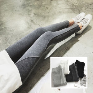 Grey Pure Cotton High Waist Slimming Elastic Leggings Womens Outerwear Spring Autumn New Style Shark Base Pants