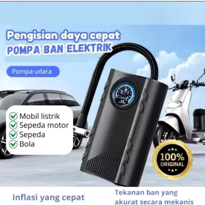Pompa Ban Motor Dan Mobil Electric Portable Electric Mobil Tampilan Cerdas Inflator Deteksi Tekanan Ban Nirkabel Portabel / Pompa Angin Ban Mobil Truk Motor Elektrik Cek Tekanan Angin Digital Inflator