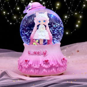 Rotatable Snowflake Music Box Crystal Ball