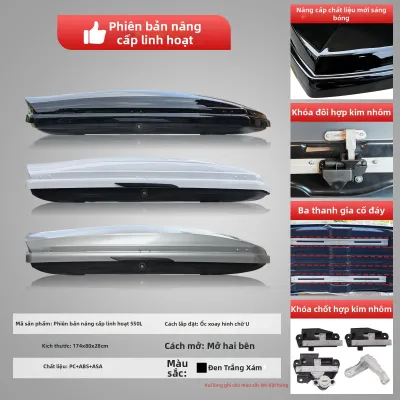 XINYUN | Thùng hành lý nóc xe dung tích lớn siêu mỏng phù hợp xe SUV và xe địa hình