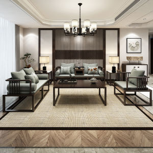 New Chinese Style Sofa Solid Wood Modern Minimalist Living Room B & B Small Apartment White Wax Zen Office Accessible Luxury Furniture