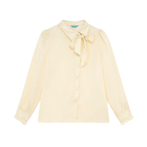 XXNING | Áo Blouse Elegance Trang Trí Viền Sash