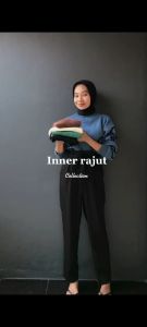 Atasan Rajut Wanita Turntleneck | Inner Rajut Lengan Panjang