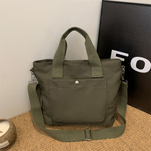 Canvas Bag Female 2024 New Arrival Work Commuter Tote Large Capacity Mummy Bag College Student Fancy Handbag