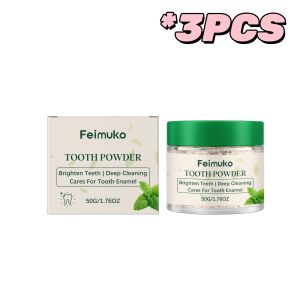 Mint Teeth Whitening Powder Natural Stain Remover Remove Coffee Tea Smoke Stains Cool Fresh Breath Deep Clean Oral Care Powder