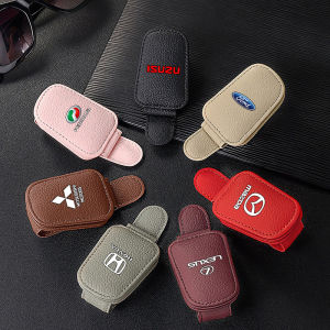 1ชิ้นเหมาะสำหรับ Toyota Honda Nissan Mitsubishi Isuzu Peugeot Kia Subaru Hybyd Perodua BMW ฯลฯคลิปแว่นรถยนต์มัลติฟังก์ชั่นหนังแว่นกันแดดพกพาทนทานแบบบูรณาการคลิปที่ใส่ตั๋วอุปกรณ์ตกแต่งภายในรถยนต์
