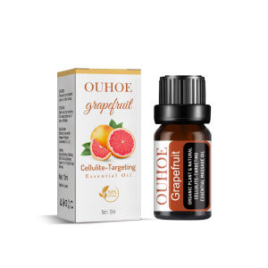 Ouhoe Grapefruit Cellulite-Targeting Essential Oil Massage Firming Body Shaping Waist Fat Burner Burning Anti Cellulite Sculpting Waist Abdomen Losing Weight Essence Slimming Body Care Oil 10ml