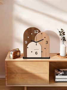 YIYUXUAN | Đồng Hồ Bàn Gỗ Phong Cách Retro Êm Ái