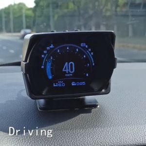 2022 New Car On-board Computer HUD OBD Smart Gauge MEMS G-FORCE G-P-S Speedometer Intelligent Inclinometer Security Alarm System Water & Oil & Transmission Oil temp Overspeed RPM Turbo Boost Pressure
