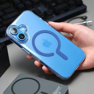 Sanptoch For Magsafe Crystal Clear Slim Phone Case For iPhone 16 / 15 / 14 / 13 / 12 Pro Max Transparent Non-yellowing Hard Cover For iPhone 16 Pro Max PC Thin Protection Casing