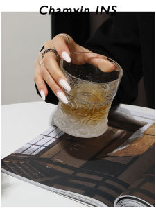 Vintage Glass Whiskey Cup Nordic Style Crystal Clear Beverage Glasses Rainbow like Bow International Wine Cup  Style