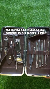 Gunting Kuku 12in1 Stainless Lengkap Alat Manicure Pedicure Set Perawatan Kuku Nail Art