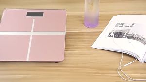 Newest Digital LCD Electronic Weighing Scale with Temperature Measurement, Free Battery & Ruler