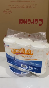 COMBO 2 LỐC 12 CUỘN GIẤY VỆ SINH LỤA KHÔNG LÕI LONG NHẬT4 LỚP 930GRAM - GIẤY CUỘN TRẮNG LOẠI 1