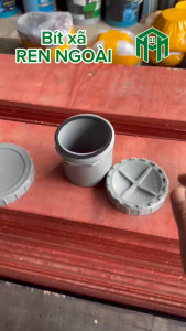 Bít xả REN NGOÀI (RĂNG NGOÀI) ống nước nhựa PVC phi 90 114 140 168 hiệu Bình Minh (BM)
