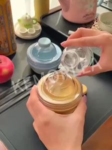 2-in-1 Silicone Folding Ice Hockey Cup Ice Making Drinking Cup Stackable Multifunctional Portable Water Cup for Summer Outings