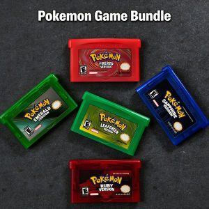 Bandai | 32 Bit Video Game Cartridge Pokemon Series Emerald FireRed Sapphire 5 Versions Game in Box for GBA No Manual