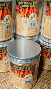 1kg Bột cà rốt sấy lạnh nguyên chất (2 hộp 500g) bột rau củ quả sấy lạnh bột ăn dặm vitamin A