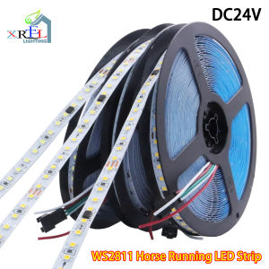 DC24V WS2811 2835SMD Chasing Light Running Water LED Strip 120Leds/m With Backflow Marquee Embedded Linear Tape Home Decoration